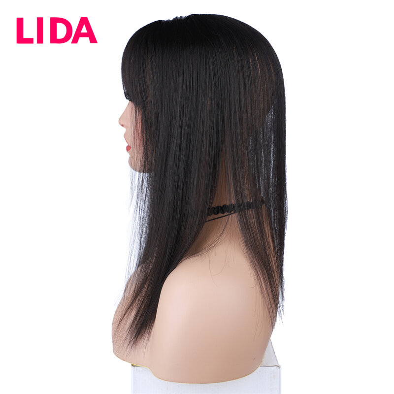 リダ-ウィッグ,フリンジ付きの混合クリップヘアエクステンション,女性用の自然な髪