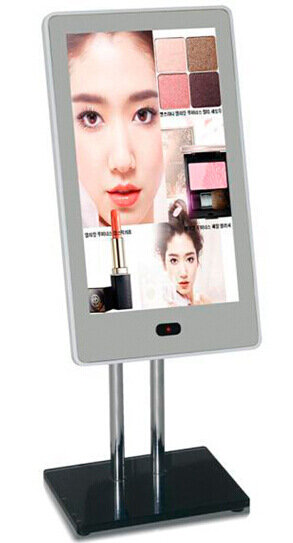Led lcd lg tft painel display digital quiosque polegada espelho tipo de parede publicidade digital signage desktop pc espelho digital