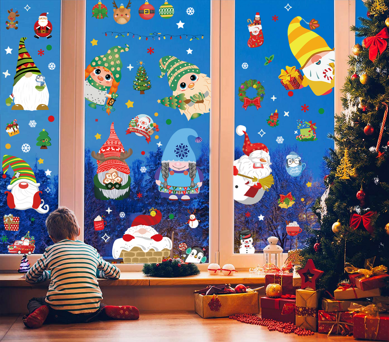 79 قطع عيد الميلاد غنوم نافذة يتمسك ديكورات عطلة الشتاء عيد الميلاد قزم الاسكندنافية تومت نافذة الشارات عطلة عيد الميلاد
