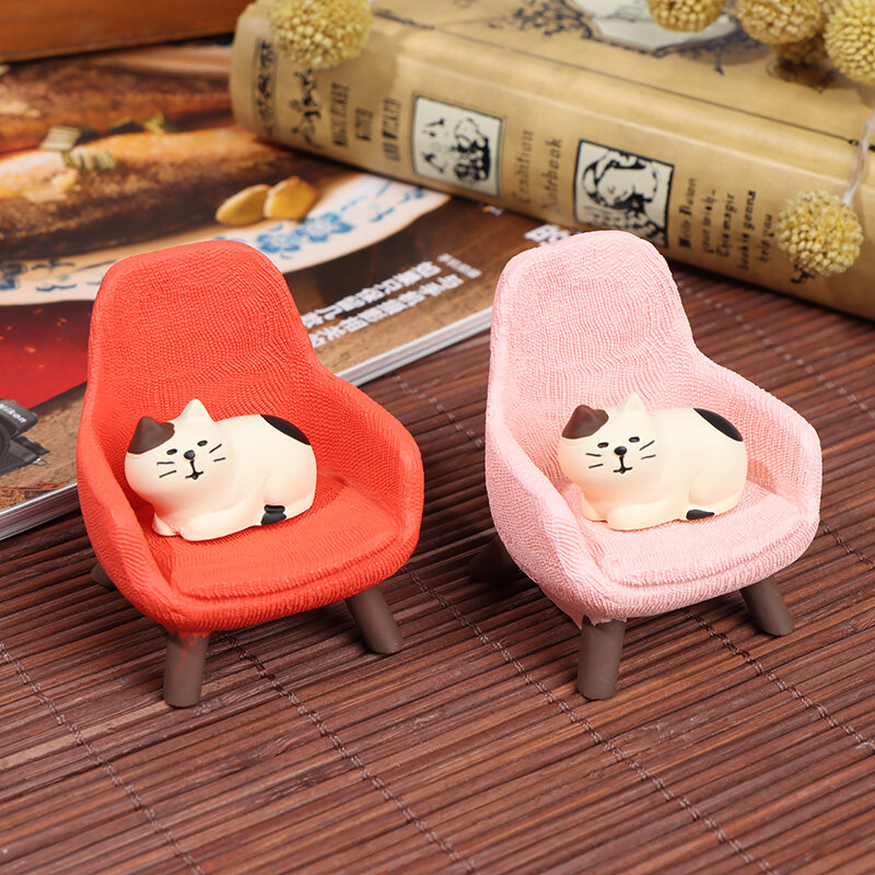 1 Set Simulation Small Sofa Stool Chair Furniture Model Toys For Doll House Decoration New