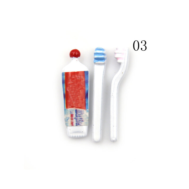 جديد 1 مجموعة 1:12 مصغرة دمية معجون الأسنان فرشاة الأسنان المطبخ الأثاث لعبة النادرة هدية مصغرة ألعاب