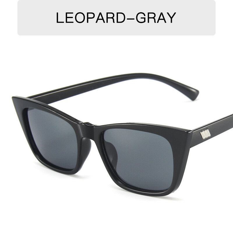 Lonsy-女性用の小さな長方形のサングラス,正方形のサングラス,ヴィンテージ,黒,猫の目,uv400