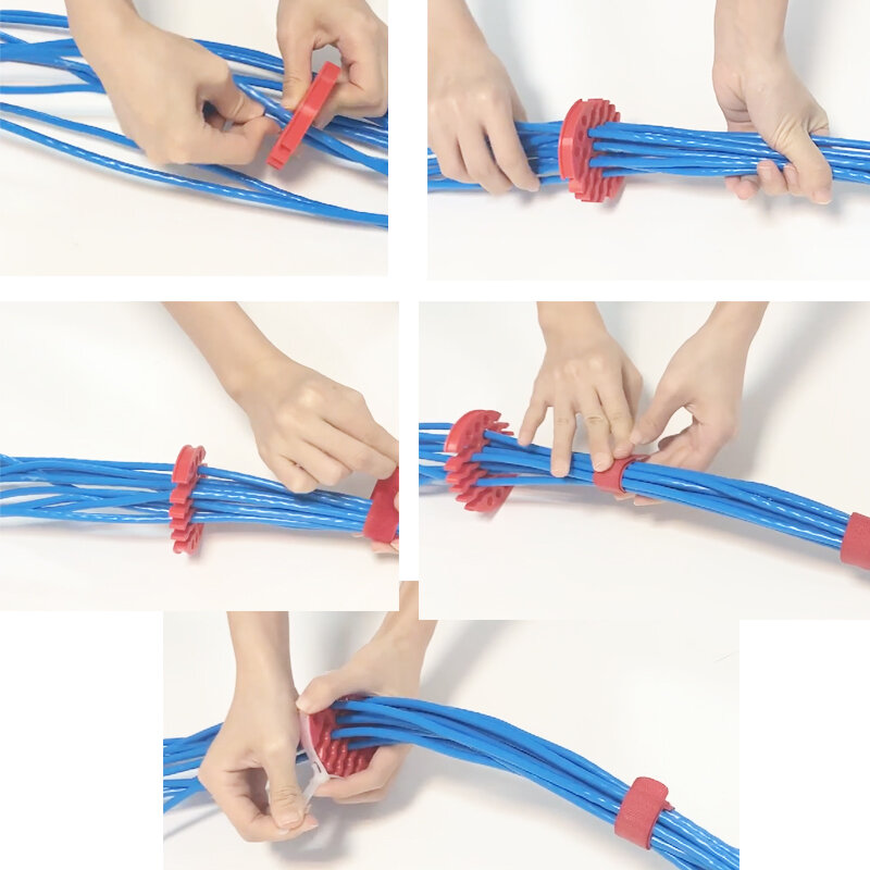 Cables de gestión de cables de red, herramientas de cableado de habitación para categoría 5/6, enrutador de peine, 24 agujeros