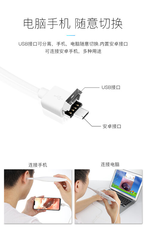3in1 USB Für Android & PC Dual Zweck Oral Endoskop 10-15X Zoom Für Zahn Reinigung Handheld Digital Mikroskop Kamera