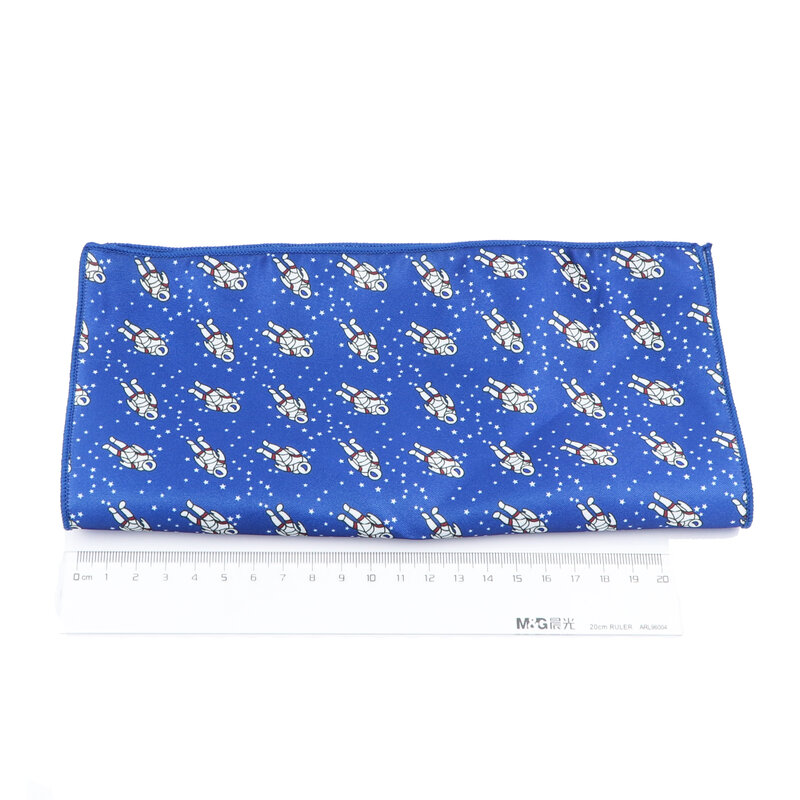 Fashion Handkerchief Polyester Hankie Cosmonaut Printing Pocket Square 22cm Women&Men Casual Party Gift Tuxedo Bow Tie Accessory