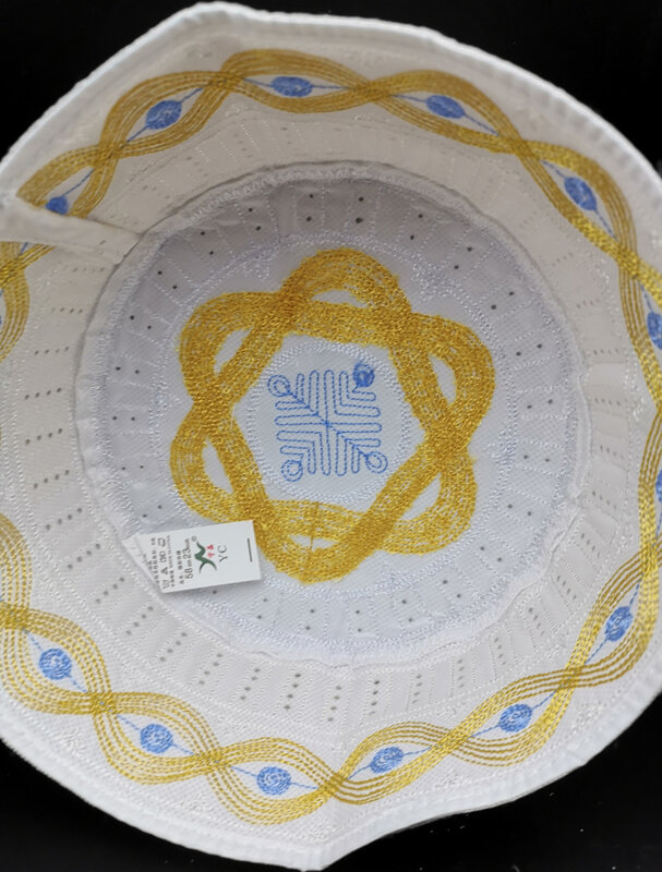 Kappa Gebet Kappen Mantel Muslimischen Indien Islam Arabisch Jüdische Musulman Indio Moslim Kappen Gelb Pentagramm Muster Neue
