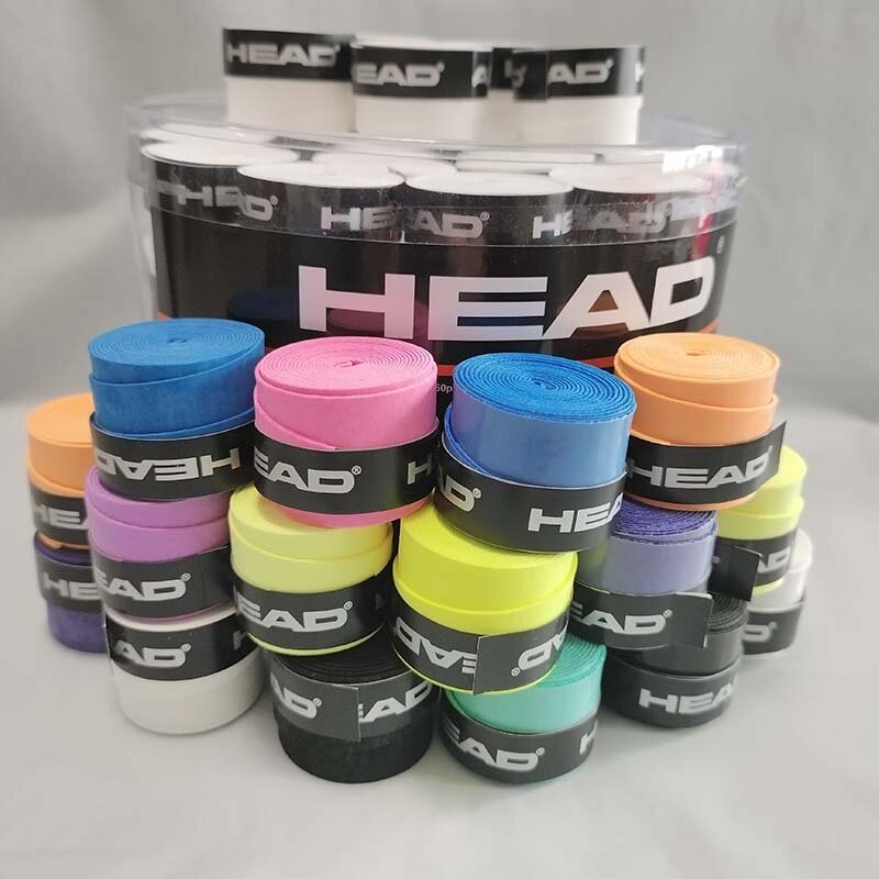 60 Pieces Original HEAD Overgrip Anti Slip Tennis Racket Sweatband Grips Padel Shock Absorption Grip Tape Training Accessories