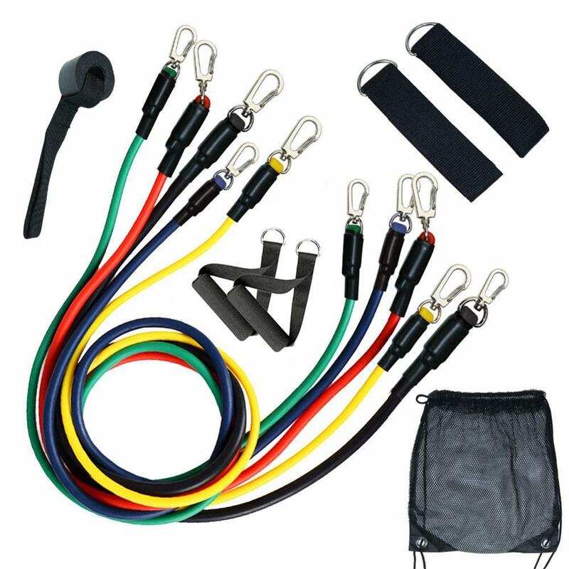 11pcs/set Pull Rope Fitness Exercises Resistance Bands Latex Tubes Pedal Excerciser Body Training Workout Yoga Rubber Loop Tube