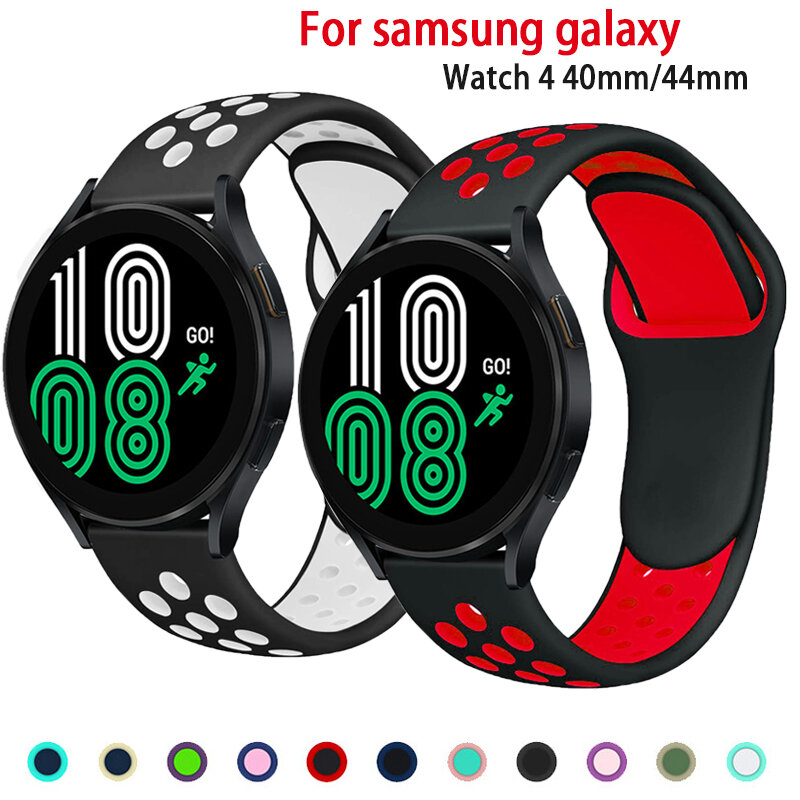 Strap Voor Samsung Galaxy Horloge 4 40Mm/Classic 46Mm 42Mm Smartwatch Siliconen Ridge Sport Armband Galaxy horloge 4 44Mm 40Mm Band