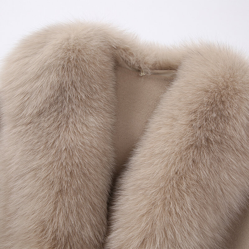 Женская куртка Pudi, зимняя парка из смесовой шерсти большого размера в стиле Ins шуба из натурального Лисьего меха, Z20221, 2021