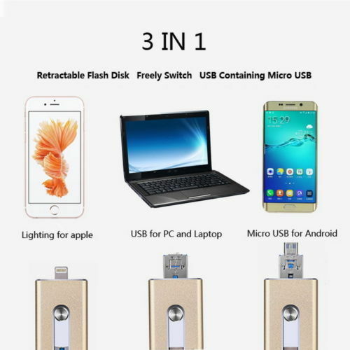Unidad Flash USB OTG, Pendrive para iPhone Xs Max X 8 7 6 iPad 8/16/32/64/128/512GB, lápiz de memoria, llave USB MFi Lightning