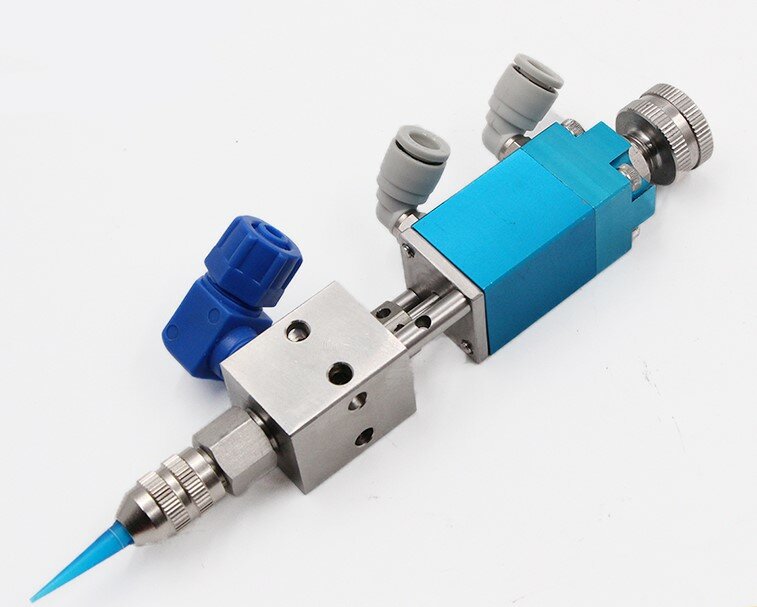 MY2121 válvula neumática de distribución de pegamento, micrómetro UV, tipo dedal, válvula dispensadora, dedal de precisión UV