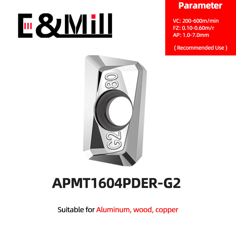 APMT1135PDER APMT1604PDER G2โลหะผสมอลูมิเนียมไม้ทองแดงเครื่องตัด Milling Blade 1/5/10ชิ้น300R 400R ใส่