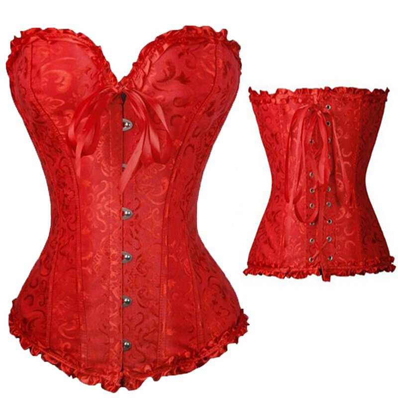 2023 corsetti e bustini da donna top donna sexy corsetto broccato zip stile vintage corsetto overbust donna Plus Size 6XL