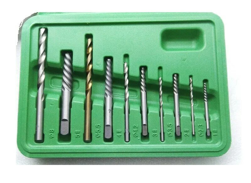 New 11pcs/set 3MM-10MM Damaged Screw Extractor Drill Bits Guide Set Broken Speed Out Stripped Screw Extract Remover Set