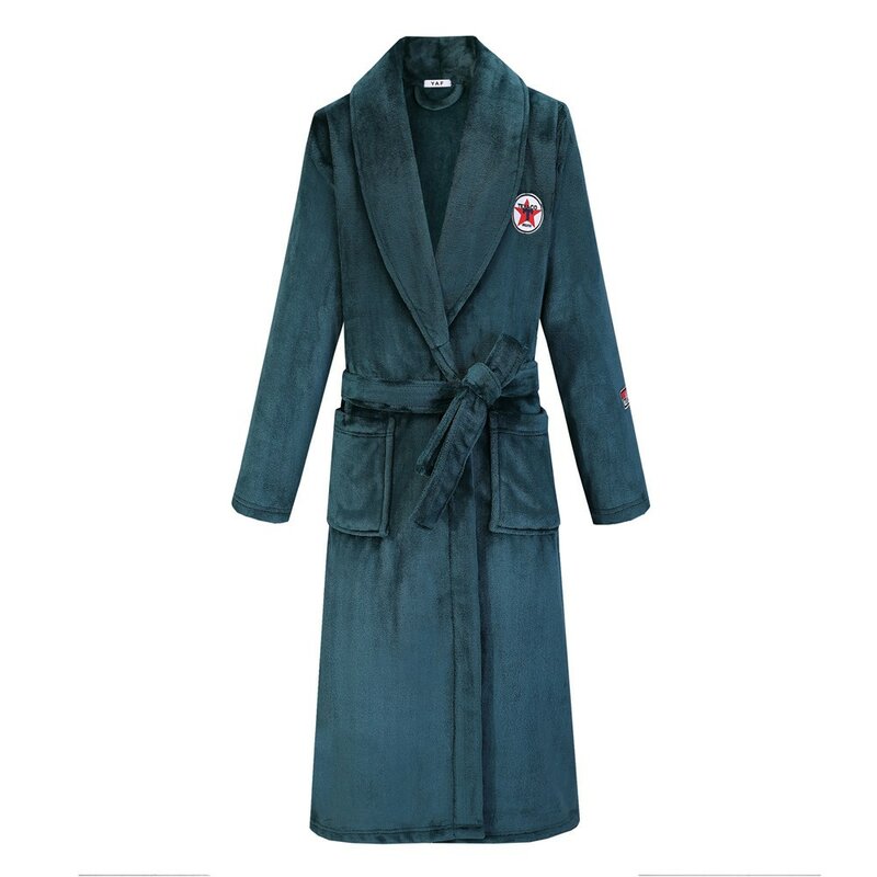 Халат-кимоно мужской, фланелевый, теплый, утепленное платье, Мужская Ночная рубашка, домашняя одежда, размера плюс, Осень-зима