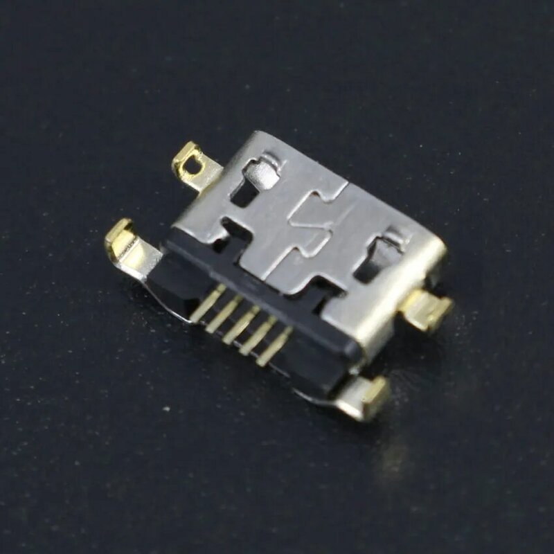 Conector micro usb tipo b, conector fêmea de 5 pinos porta de entrada micro usb tipo b para huawei lenovo phone, conector de 5 pinos, soquete de carregamento com 10 peças
