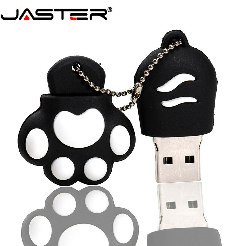 محركات أقراص فلاش USB من JASTER موديل 2.0 مزودة بقلم على شكل قطة شحن مجاني لعصا ذاكرة بندريف بسعة 4 جيجابايت و8 جيجابايت و16 جيجابايت و32 جيجابايت و64 جيجابايت للبيع