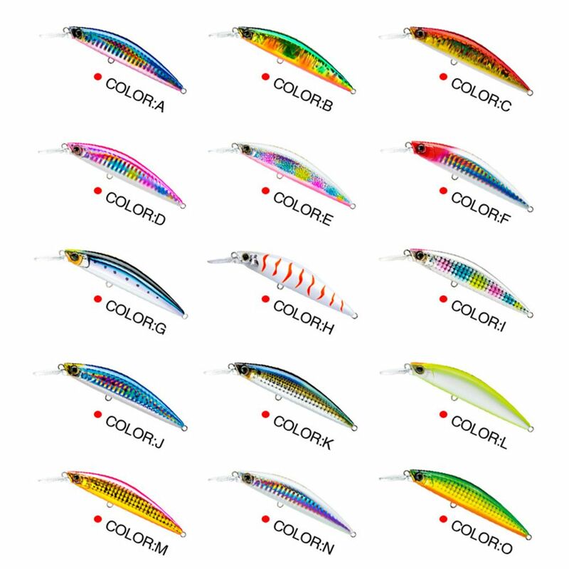 Japão Design Mini Hard Fishing Lure, Afundando Minnow, Stream Isca para a Truta, Pike, Listrado Baixo, Alta Qualidade, 27g, 90mm, 37g, 110mm