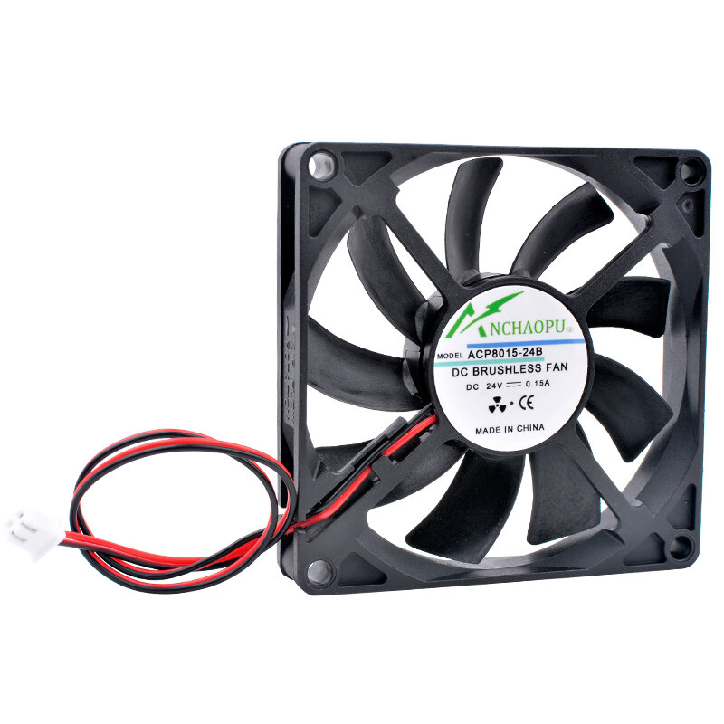 ACP8015 8Cm 80Mm Fan 80X80X15Mm DC5V 12V 24V 2pin Koelventilator voor Router Chassis Voeding Lader Omvormer