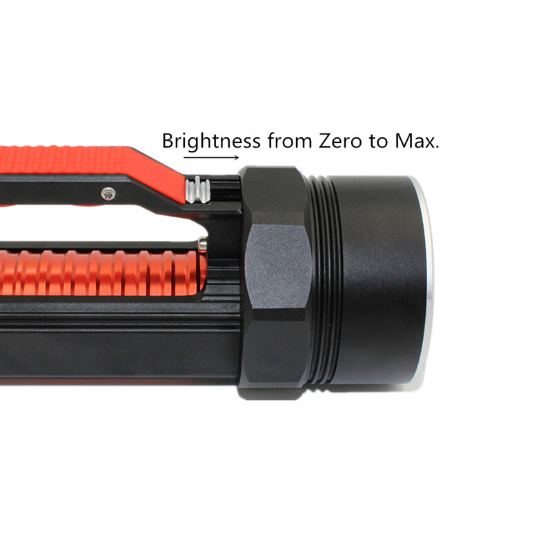 LED diving flashlight UV light 6 * UV LED 1800 lumens Waterproof underwater scuba torch for find scorpion or amber