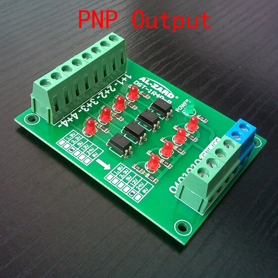 Placa de aislamiento optoacoplador, convertidor de voltaje, módulo aislado, placa de nivel de señal PLC, salida NPN 1,8 V, 3,3 V, 5V, 12V, 24V, salida PNP