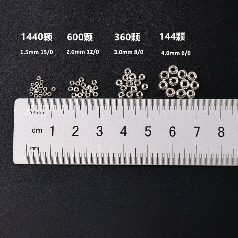 Miçangas de semente de vidro para metal 1.5/2/3/4mm, espaçador banhado a ouro, contas de vidro checo para fazer jóias, acessórios diy