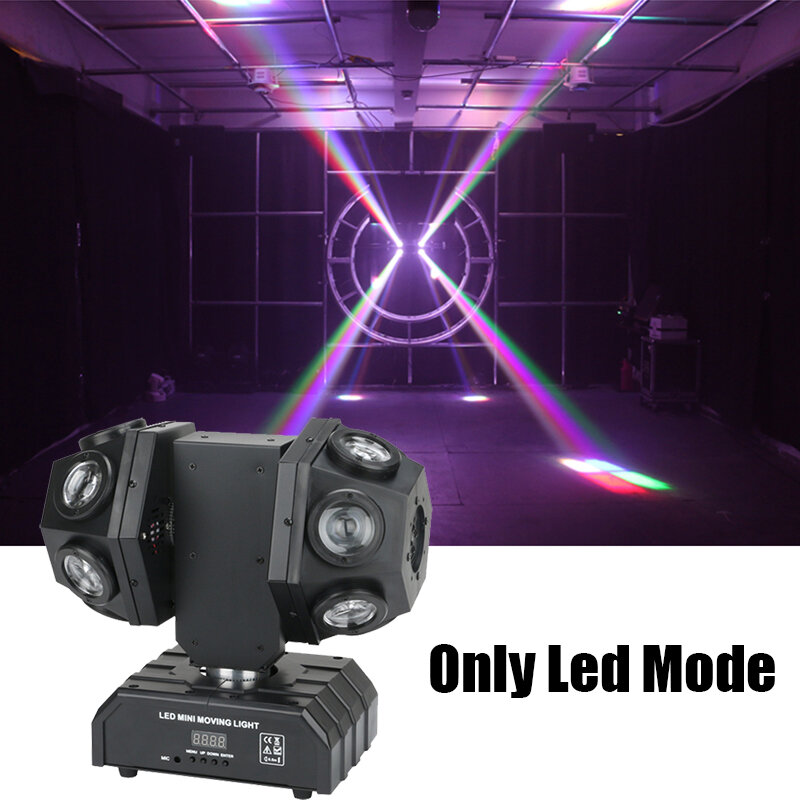 Luz Led de doble cabezal RGBW 2 en 1 para Dj, luz con cabezal móvil, rotación ilimitada, buen efecto para fiesta, Club nocturno, Bar, KTV, 12 Uds.