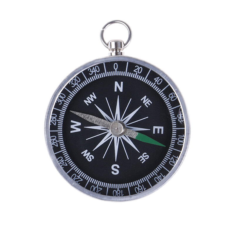 1 Buah Gantungan Kunci Mini Multifungsi Kompas Luar Ruangan Berkemah Hiking Menemukan Cara Termometer Peralatan Utilitas Kompas
