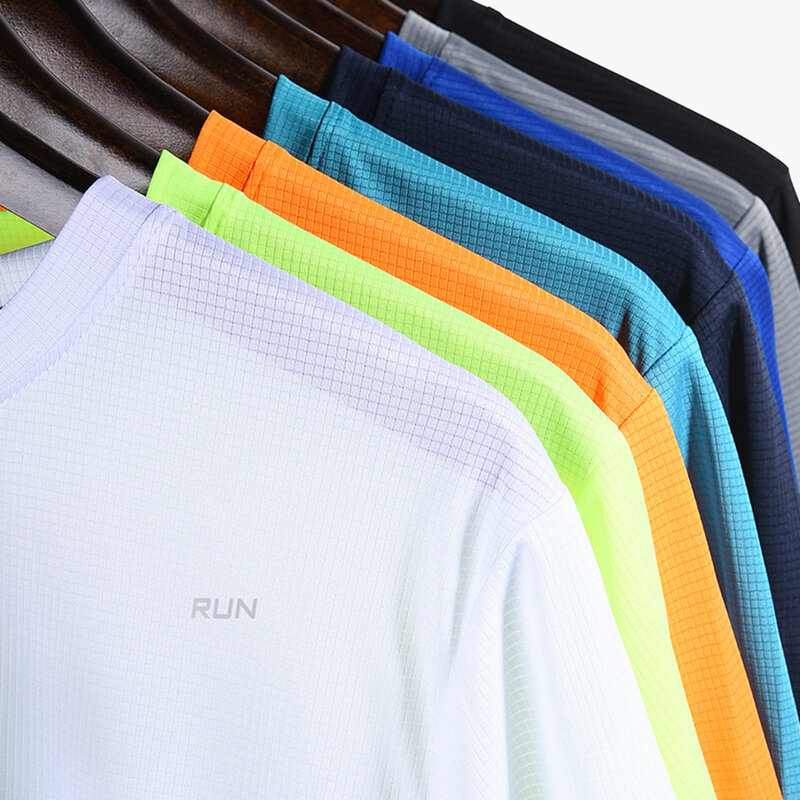 Camiseta deportiva Multicolor de manga corta para hombre, ropa de gimnasio de alta calidad, camiseta de Fitness, camiseta de entrenamiento para correr, ropa deportiva de verano