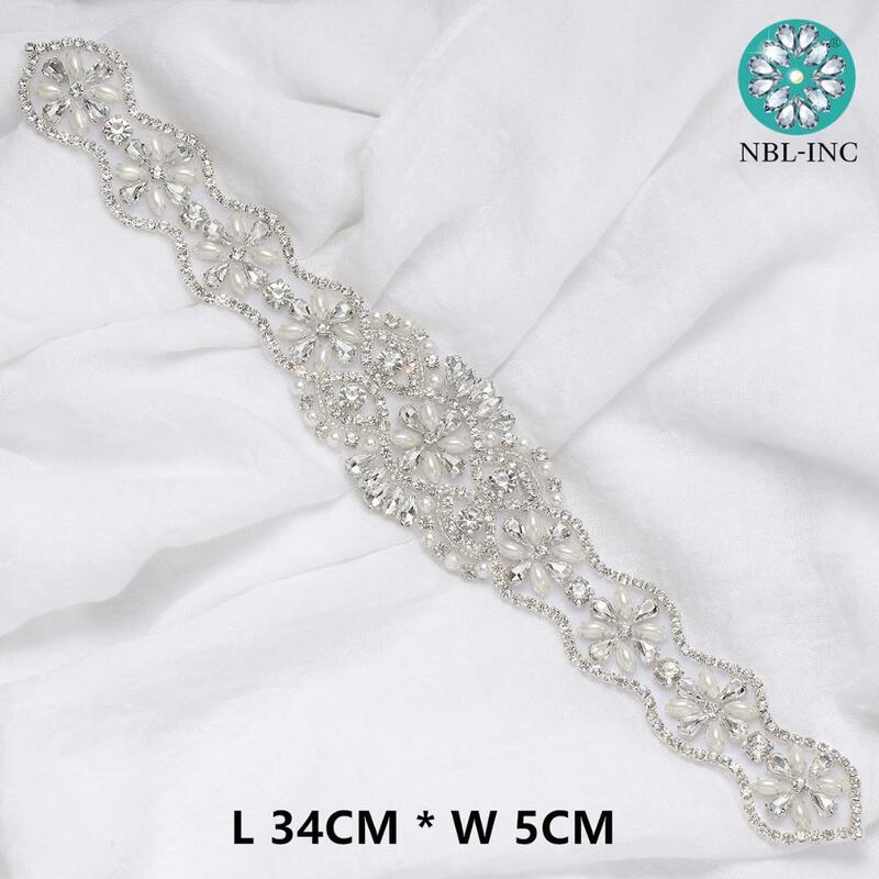 Cinturón de novia con diamantes de imitación, faja de boda de cristal para accesorios de vestido de novia, WDD0154, 1 ud.