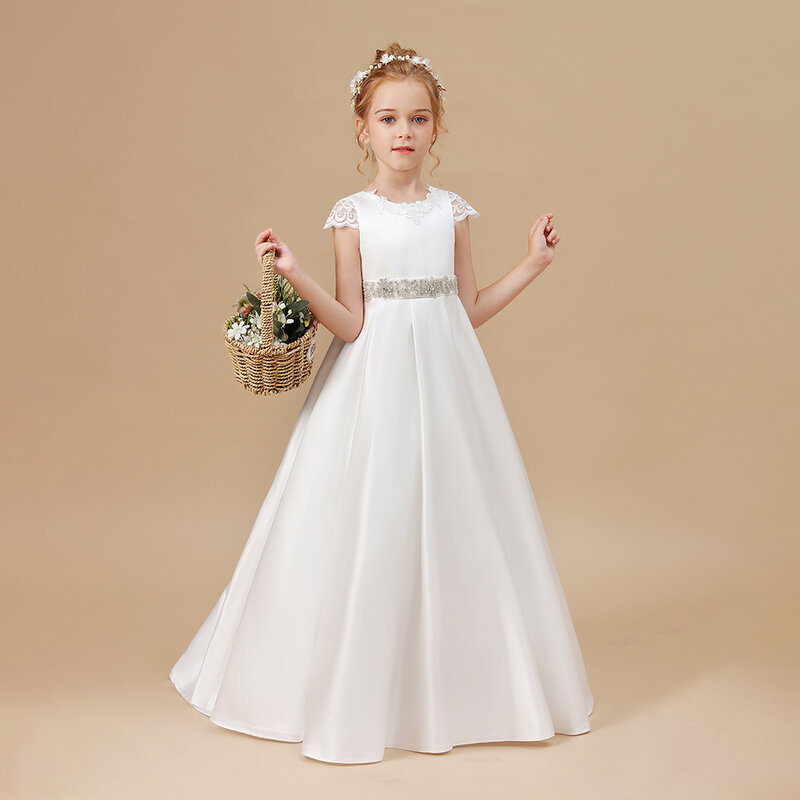 Księżniczka dziewczęca sukienka w kwiaty dla dzieci pierwsza komunia wesele bankiet konkurs urodzinowy wieczór impreza balowa ceremonia balowa