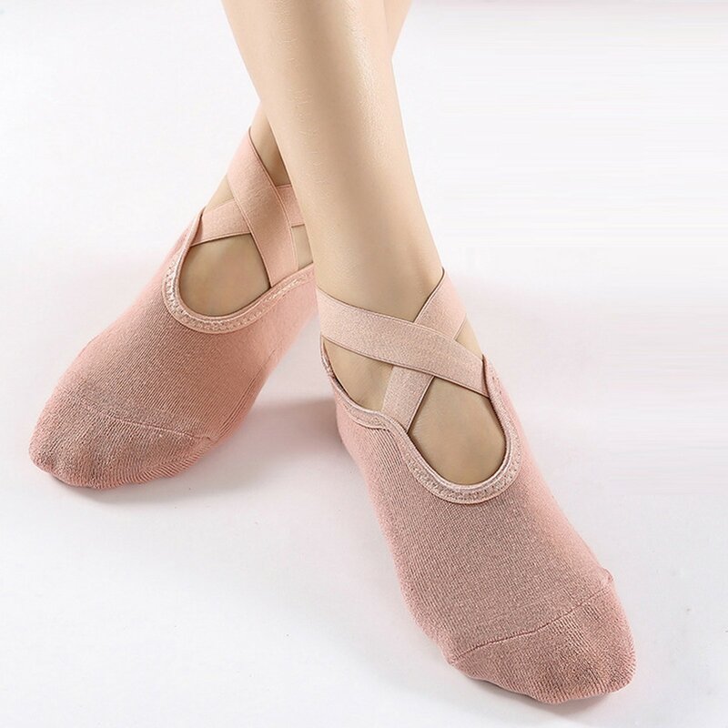 Женские высококачественные бандажные носки для йоги, противоскользящие быстросохнущие демпфирующие женские хлопковые носки с хорошей хваткой