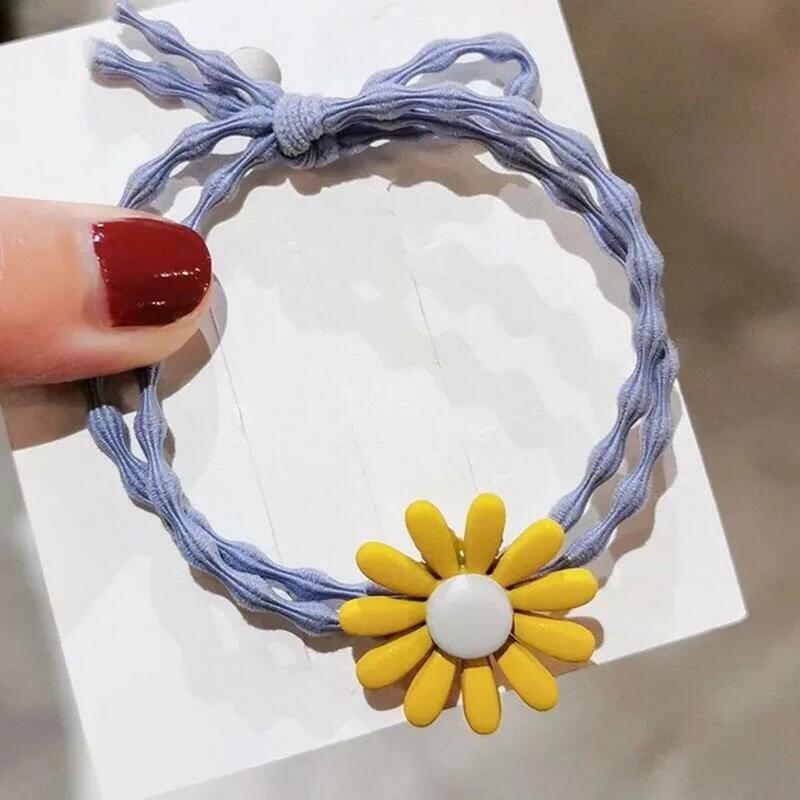 Haar Ring Waschbar blickfang Harz 3D Blume Elastische Haar Krawatten für Kinder