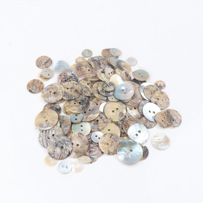 Botões de costura Natural Shell, Madrepérola, Shell redondo, 2 Hole Button, Cor japonesa, Acessórios de costura, 20mm, 18mm, 15mm, 12mm, 10mm, 50pcs
