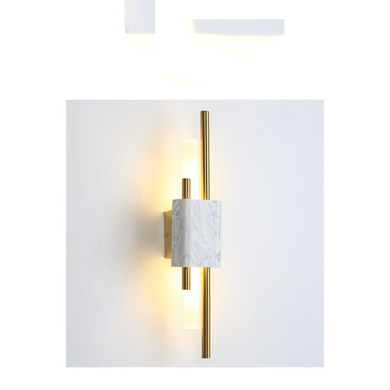 Новый китайский стиль мраморный светодиодный настенный светильник гостиная диван фон настенный светильник s Спальня прикроватный роскошный настенный светильник