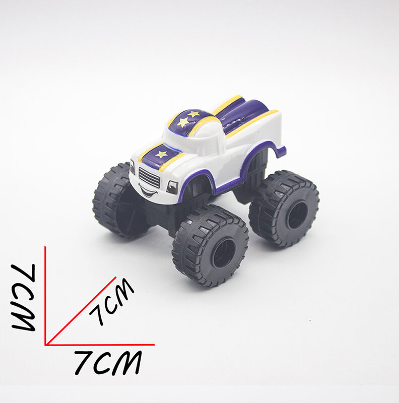 6 sztuk/zestaw Blaze Monster maszyn samochód zabawki rosyjski cud kruszarki pojazdów ciężarowych rysunek przetarł zabawki dla dzieci boże narodzenie prezenty