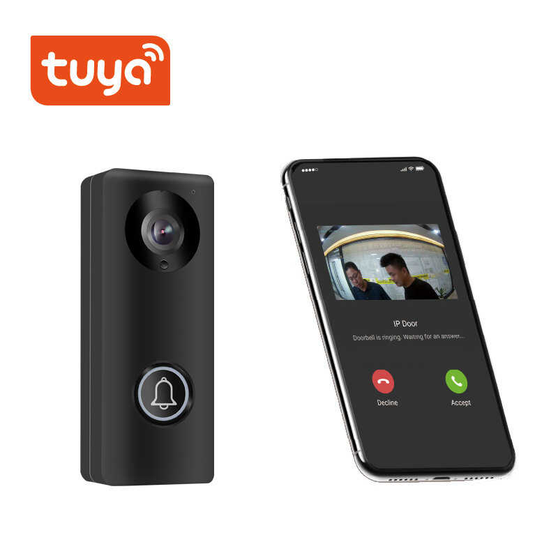 Tuya app 2mp 1080p poe wi fi sem fio campainha grande angular intercomunicador visual visor da porta com chime espectador olho mágico telefone da porta de vídeo