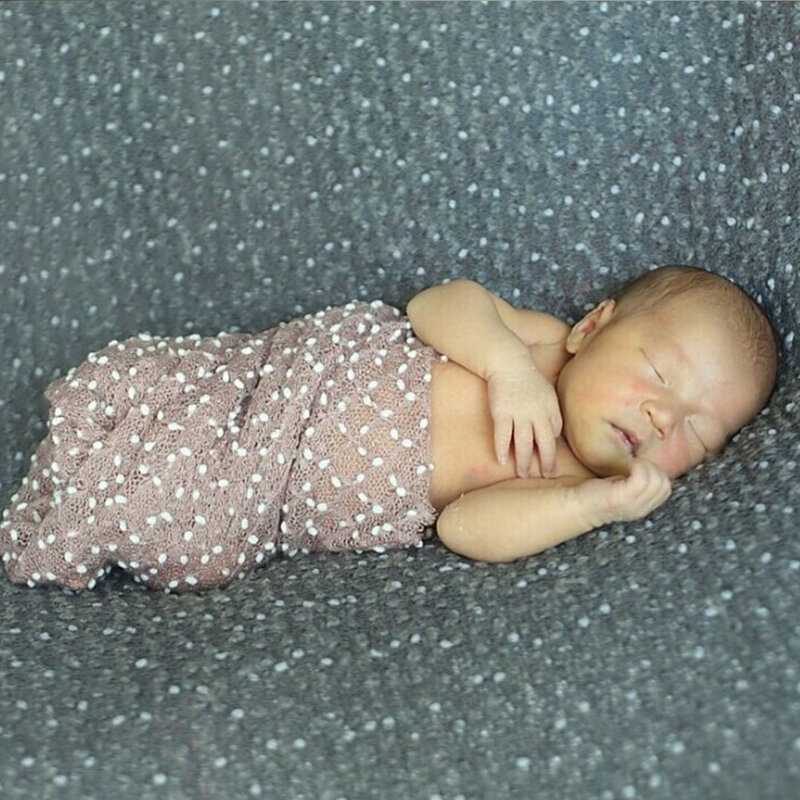 Accessori per servizi fotografici Baby knit Soft Small Bobble Wrap per neonato fotografia puntelli Basket Filler tessuto di sfondo