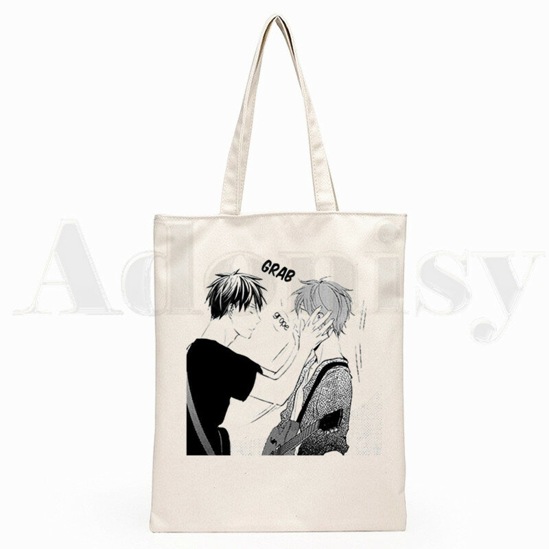 Yaoi – sac à main imprimé pour filles, sac de Shopping, Manga, image de musique, dessin animé, mode