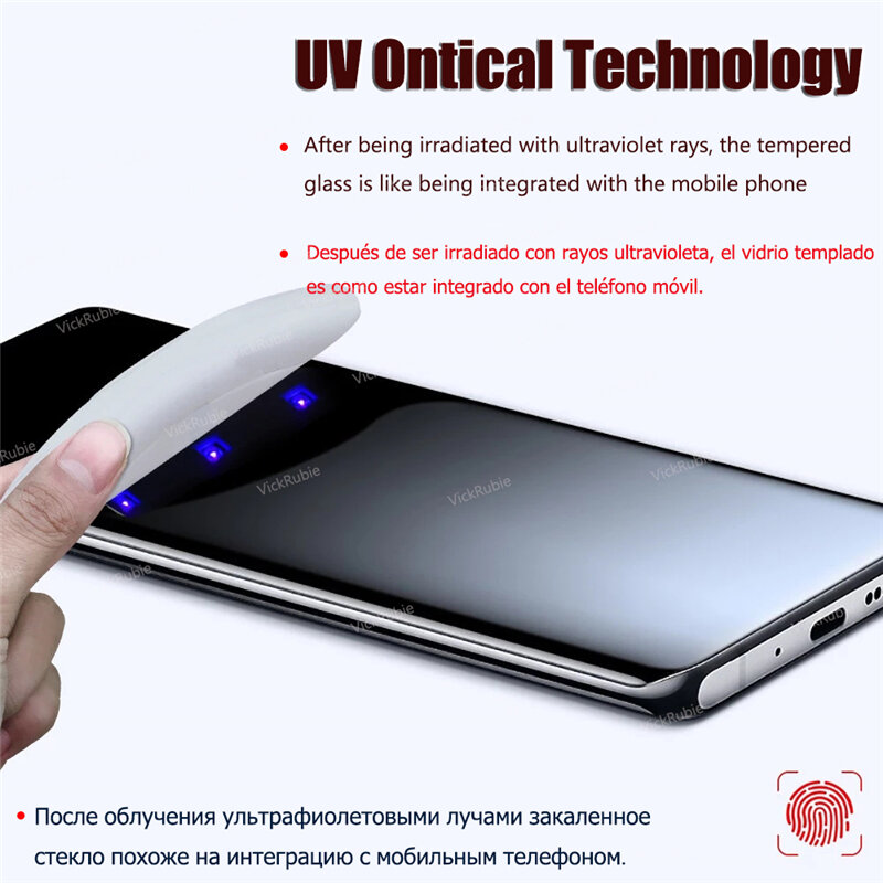 Protector de pantalla de vidrio templado UV 900D para móvil, película para Samsung Galaxy Note 20 Ultra S21 FE S23 S22 Plus, S20 Plus S 9 10 E Note 9 10