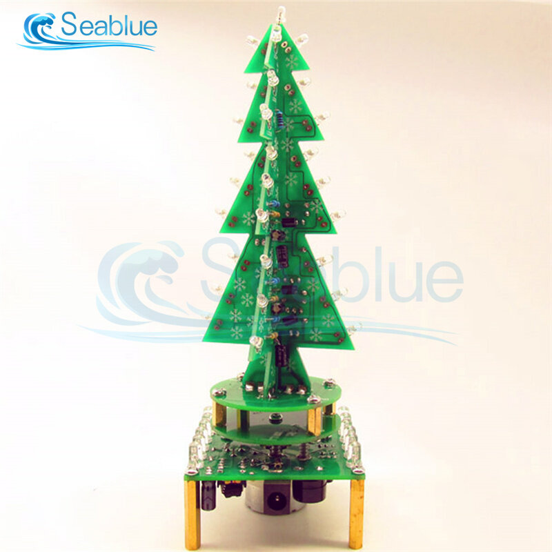 DC4－5.5V Rotating Colorful Music Christmas Tree LED Water Lamp+breathing Light Parts With USB