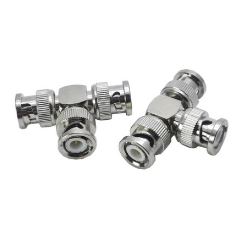 5pcs BNC Male To 2 Male T Type For CCTV Surveillance System  Connector Adapter