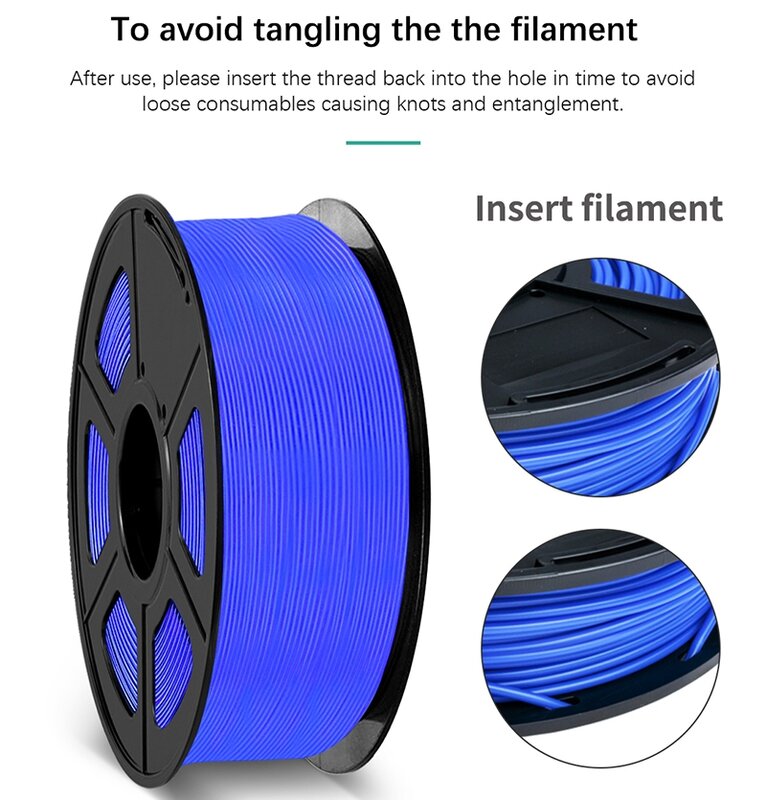 SUNLU PLA 1.75MM PLAPLUS 1KG drukarka 3D Filament ułożony starannie bez węzłów nietoksycznego biodegradowalnego opakowania próżniowego