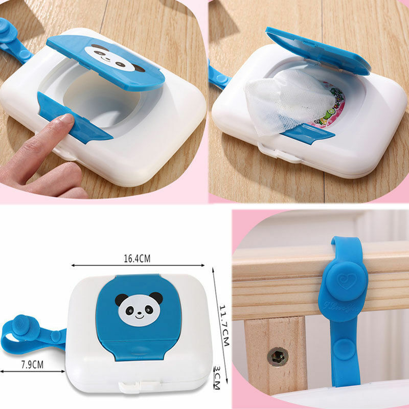 New Cute Outdoor Travel Baby Newborn Kids Wipe Case Box Wet Wipes Dispenser Box Bag Wet Paper Towel box