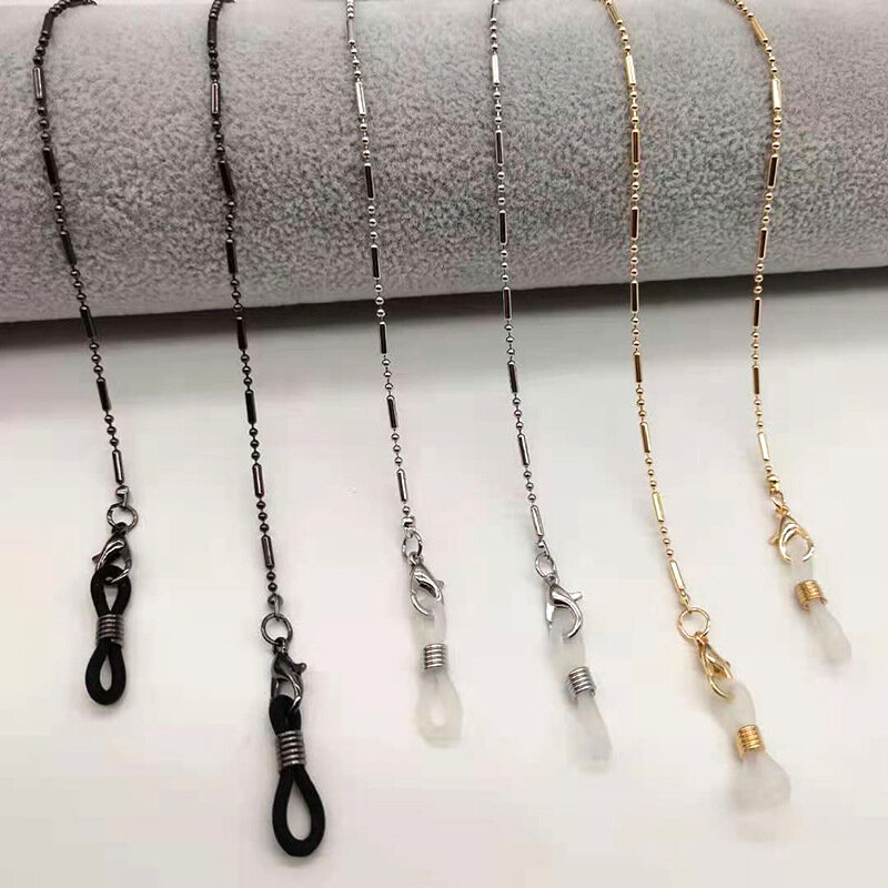 MOPAI-cadenas antideslizantes para gafas de sol para hombre y mujer, abalorios de aleación, Color negro, dorado y plateado, accesorios de moda, venta al por mayor, 2021