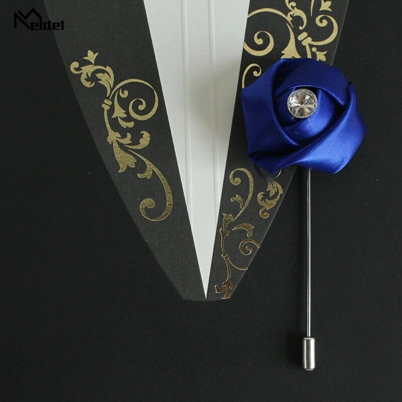 Meldel Men Boutonniere Corsage Artificial Silk Rose Flower DIY Wedding Flower Brooch Party Prom Corsage Accessories Dropshipping