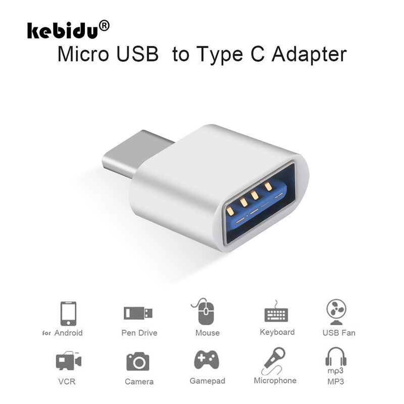Kebidu-Adaptateur USB 3.0 Type C Câble OTG USB 3.0 Femelle à Type C Mâle Convertisseur pour Android Morning Type C USB-C OTG Convertisseur