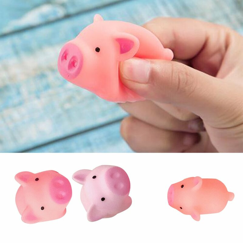 만화 부드러운 귀여운 핑크 돼지 Tricking 어린이 장난감 환기 돼지 압박 음악 핀치 감압 벤트 장난감이라고