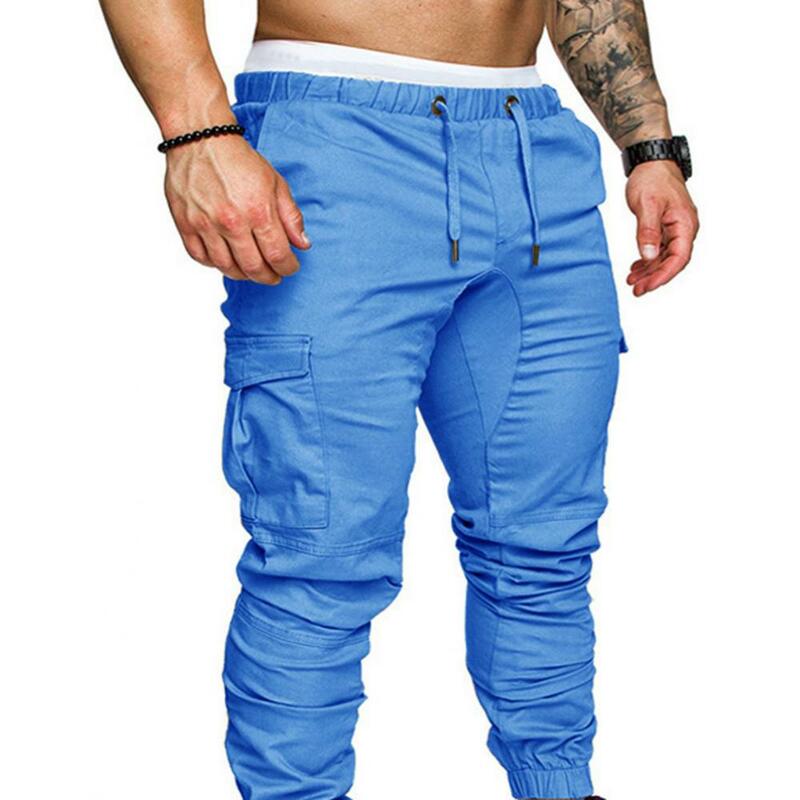 50% hot2022 calças de jogging casuais dos homens novos cor sólida bolso calças calças esportivas calças masculinas rua hip halen jogging calças